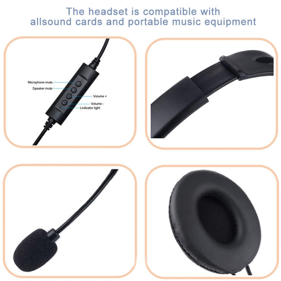 Head-Mounted Wired Headset With Microphone, Style: GAE-440 A