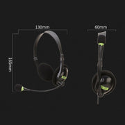 Head-Mounted Wired Headset With Microphone, Style: GAE-440 B