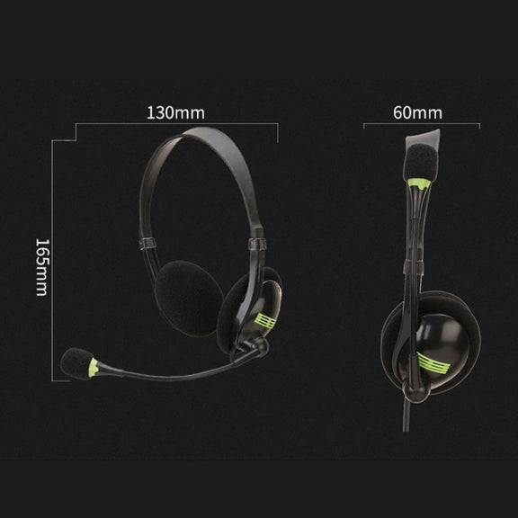 Head-Mounted Wired Headset With Microphone, Style: GAE-440 B