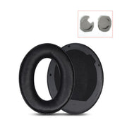 2 PCS Leather Headset Earmuffs for Sony 1000XM4 Black Protein Skin No Snap