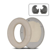 2 PCS Leather Headset Earmuffs for Sony 1000XM4 Champagne Lambskin No Snap
