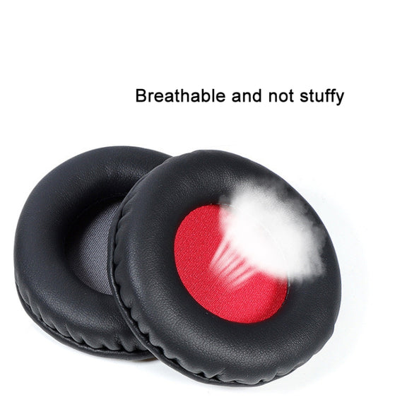 1 Pair Headset Sponge Earmuffs for Audio-Technica ATH-S200BT(Black+Red)