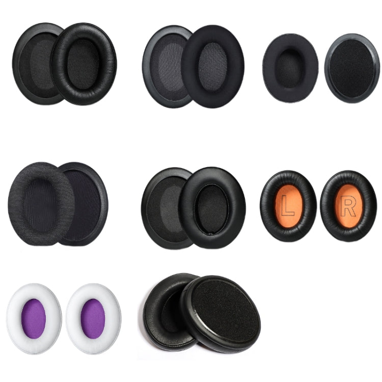 1 Pair Headset Earmuffs For Kingston HyperX Cloud II / Silver / Alpha / Flight / Stinger, Colour: White+Purple Lambskin
