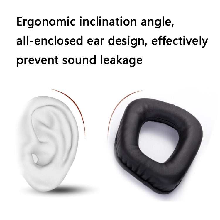 2 PCS Headset Sponge Earmuffs for Logitech G35 / G930 / G430 / F450(Black)