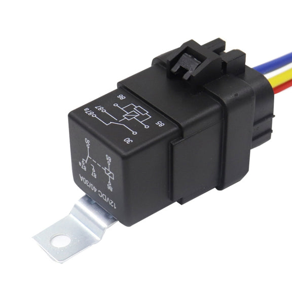 1040 5 Pin Water-resistant Integrated Automotive Relay With Bracket, Rated voltage: 12V