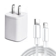 CYKE USB60 20W Mini PD Type-C Port Fast Charger With Type-C To 8 Pin Cable, US Plug(White Set) - free shipping - PMC TechLife - Order now!
