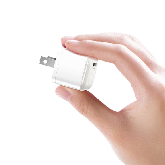 CYKE USB60 20W Mini PD Type-C Port Fast Charger With Type-C To 8 Pin Cable, US Plug(White Set)