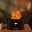 Flame Aroma Diffuser Night Light Humidifier(Black) - Air Purifiers & Accessories by PMC TechLife | Online Shopping South Africa | PMC TechLife