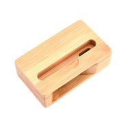 2 PCS GB050 Mobile Phone Stand Bamboo Loudspeaker