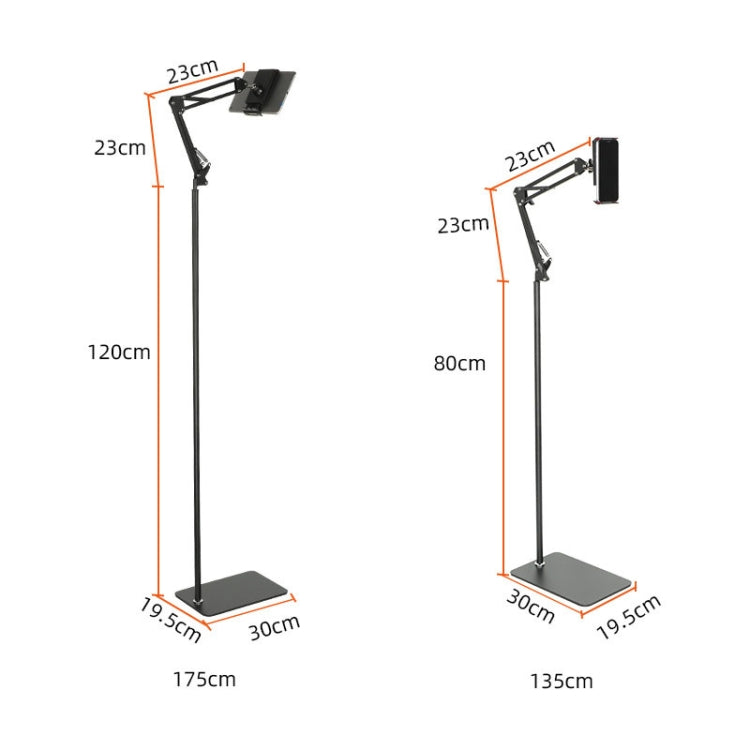 Bedside Sofa Lazy Bracket Mobile Tablet Live Stand, Size: 135cm