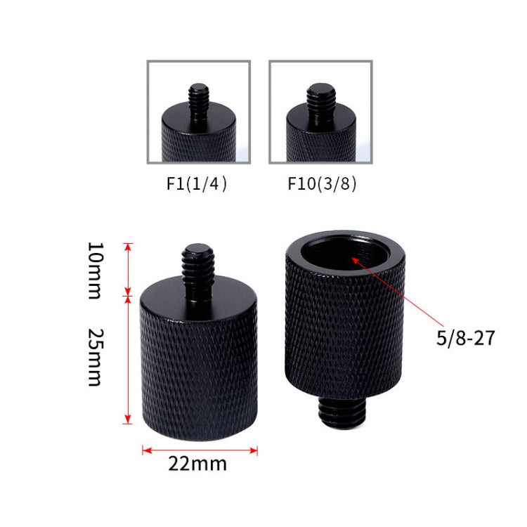 2 PCS Microphone Adapter Screw F10 5/8-27  Female to 3/8 Male Screw