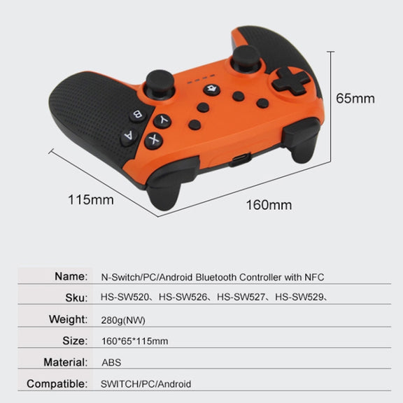 HS-SW520 3 In 1 Gamepad For Switch / PC / Android(Black)