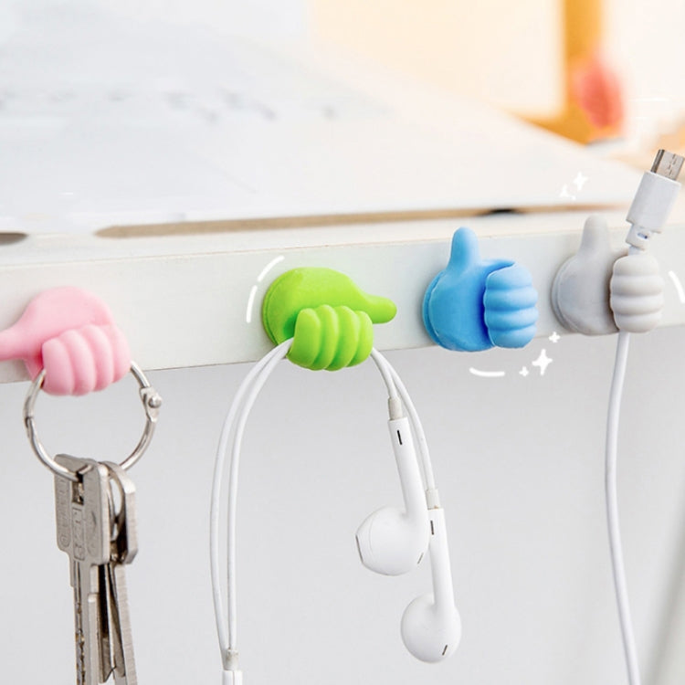 10 PCS Handy Holder Cable Organizer Household Convenience Clip(Blue)