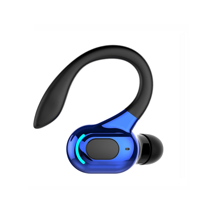 F8 Bluetooth 5.1 Ear-Mounted Stereo Wireless Sports Earphone(Black+Blue)