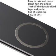 20 PCS Ring Car Magnetic Suction Wireless Charger Lead Magnetic Ring Back Sticker, Color: Silver