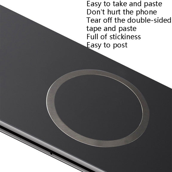 20 PCS Ring Car Magnetic Suction Wireless Charger Lead Magnetic Ring Back Sticker, Color: Silver