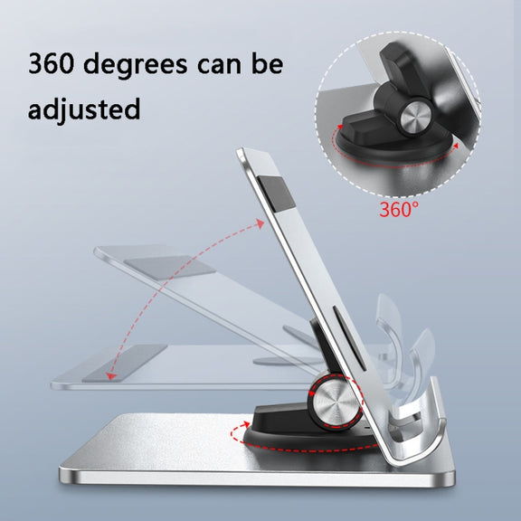 Aluminum Alloy Folding Tablet Bracket(Bright Silver)
