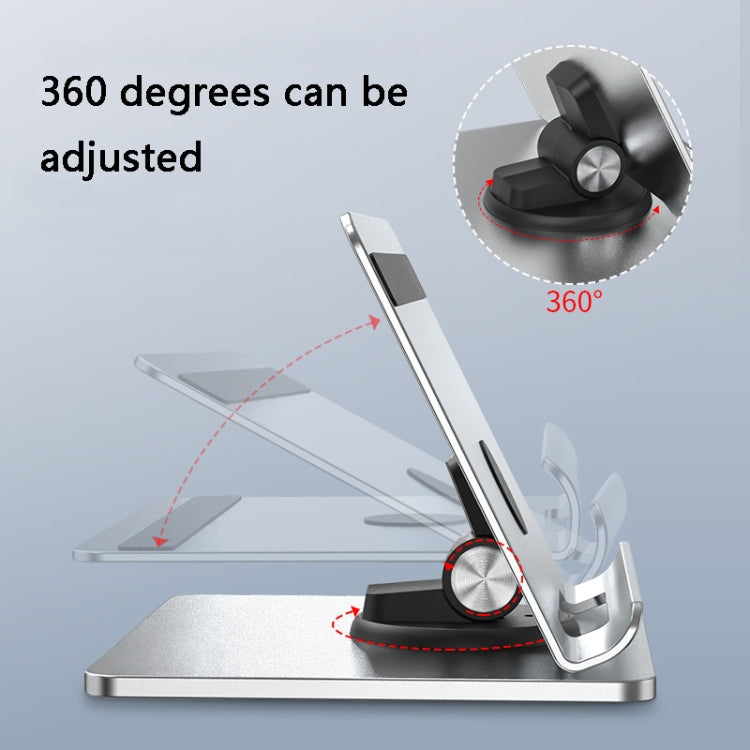 Aluminum Alloy Folding Tablet Bracket(Bright Silver)