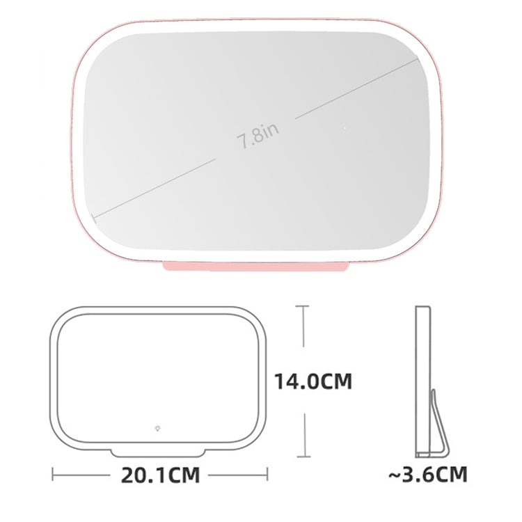 Car Sun Visor Makeup Mirror With LED Light(White)