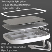 Car Sun Visor Makeup Mirror With LED Light(White)