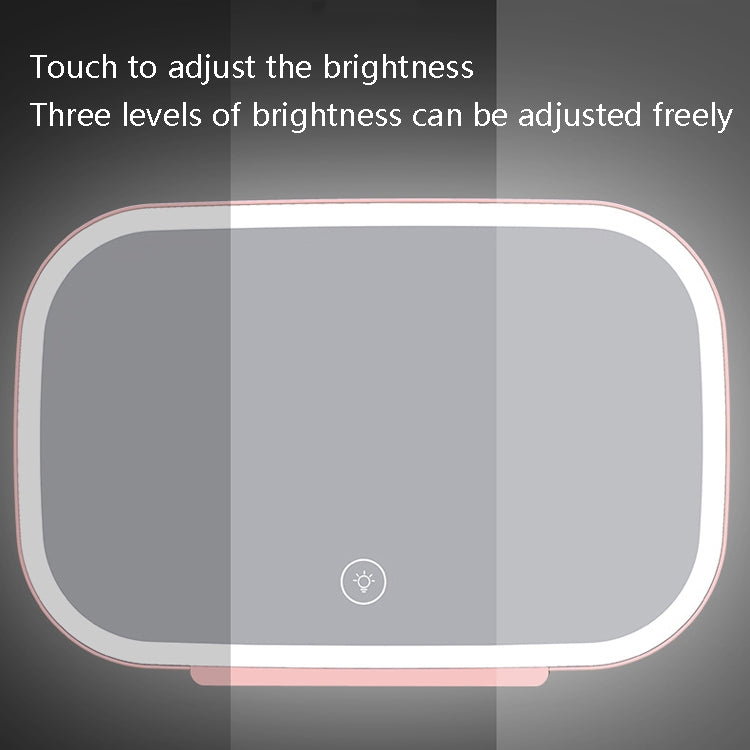 Car Sun Visor Makeup Mirror With LED Light(White)