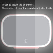 Car Sun Visor Makeup Mirror With LED Light(White)