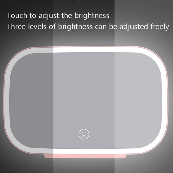 Car Sun Visor Makeup Mirror With LED Light(White)