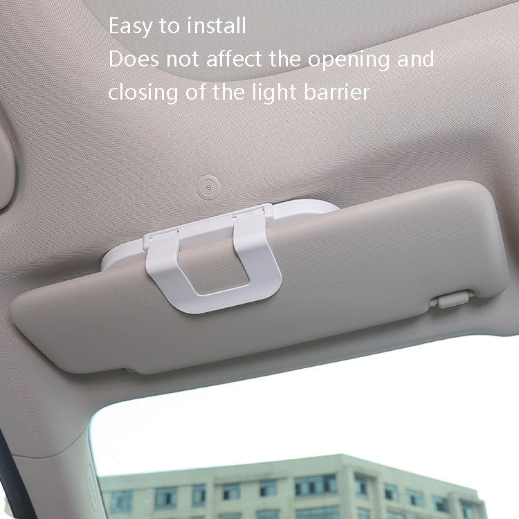 Car Sun Visor Makeup Mirror With LED Light(White)