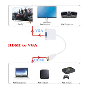 ZHQ008 HD HDMI To VGA Converter with Audio(Black)