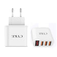 CYKE Smart Digital Display 3-Ports USB Travel Charger(EU Plug-White) - USB Charger by CYKE | Online Shopping South Africa | PMC TechLife | Buy Now Pay Later Mobicred