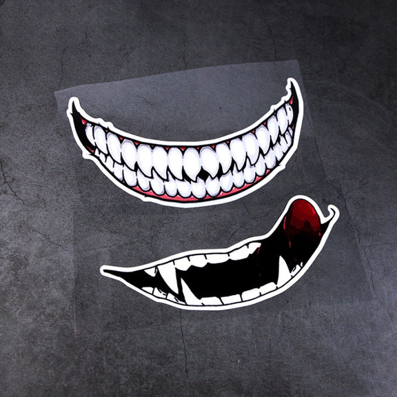 J06 Motorcycle Helmet Sticker Small Teeth