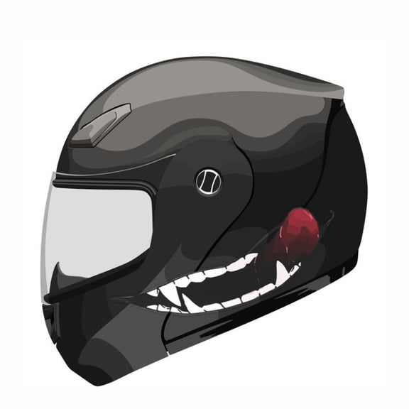 J06 Motorcycle Helmet Sticker Small Teeth