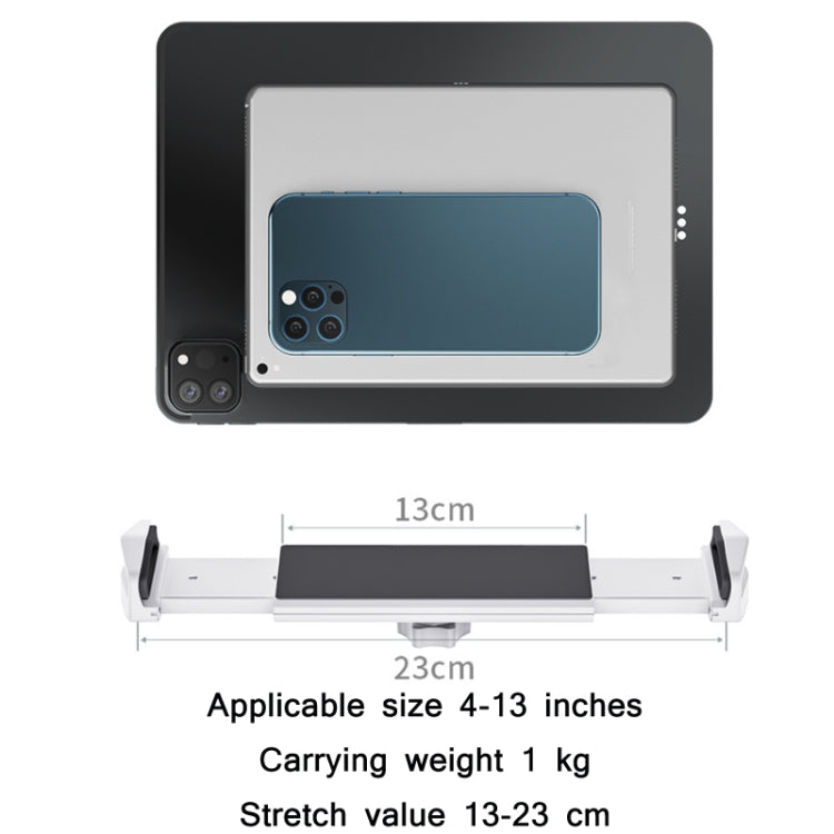 P60 Desktop Folding Mobile Phone Chuck Holder For 4-13 Inch Mobile Phone/Tablet(Silver)