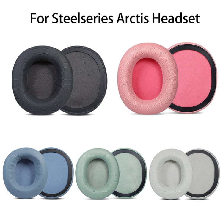 1 Pair Sponge Headset Pad for Steelseries Arctis Pro  / Arctis 3 / 5 / 7(Green Leather)