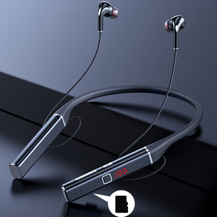 S720 Neck-Mounted Bluetooth Headphone Support TF Card(Black)