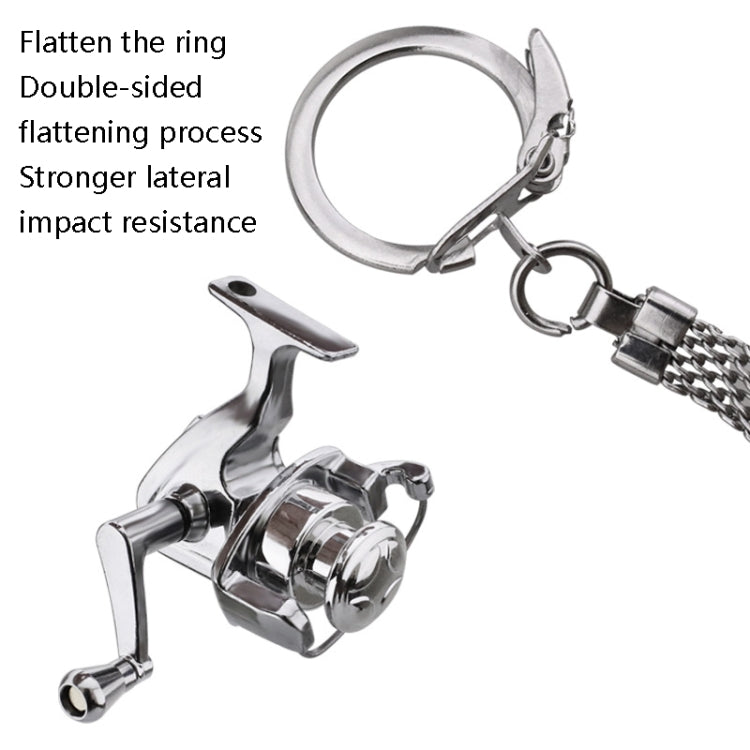 Metal Fishing Wheel Decoration Pendant Mini Wheel Fish Key Chain, Color: A