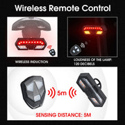 WEST BIKING Bicycle Remote Control Tail Light With Horn Tone(Black)