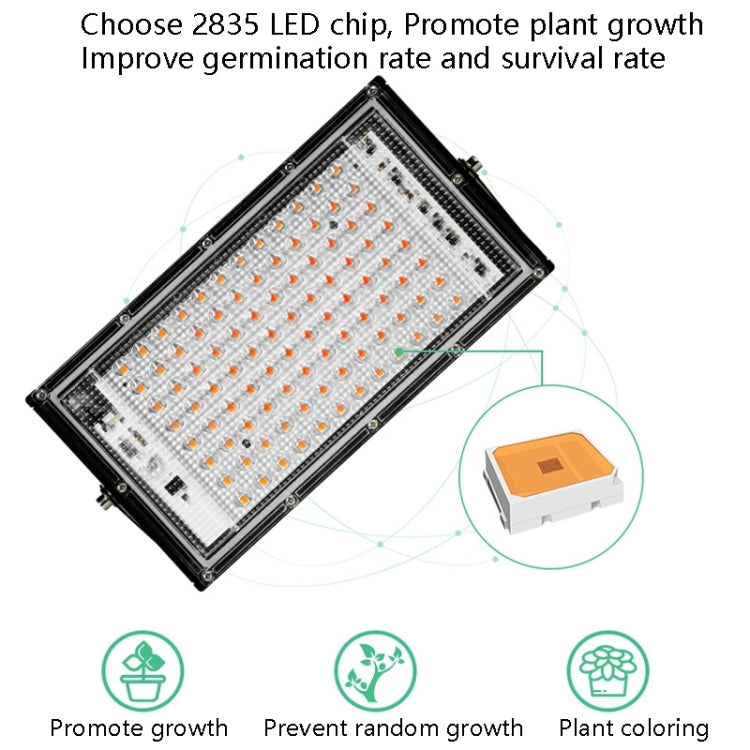 LED Plant Light Full Spectroscopy Water-resistant Growth Lamp Three-wire Access 24 Beads 25W