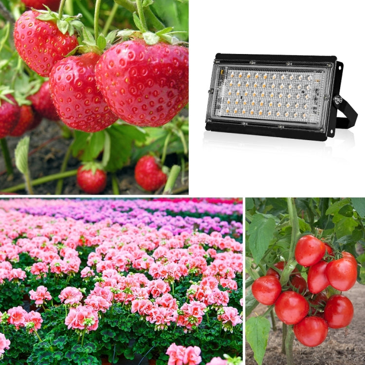 LED Plant Light Full Spectroscopy Water-resistant Growth Lamp Three-wire Access 24 Beads 25W