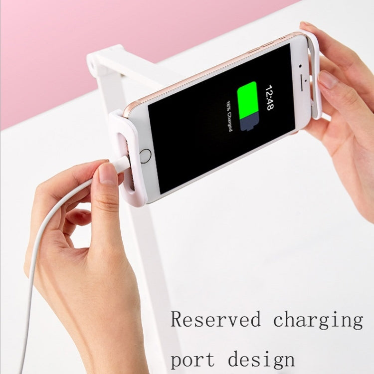 WS-2 Wall-Mounted Folding Telescopic Holder For Mobile Phone And Tablet(White)