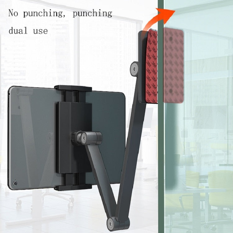 WS-2 Wall-Mounted Folding Telescopic Holder For Mobile Phone And Tablet(White)