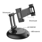 PB-45S Desktop Foldable Stand, For 5-12.9 Inch Mobile Phone/Tablet(Black)