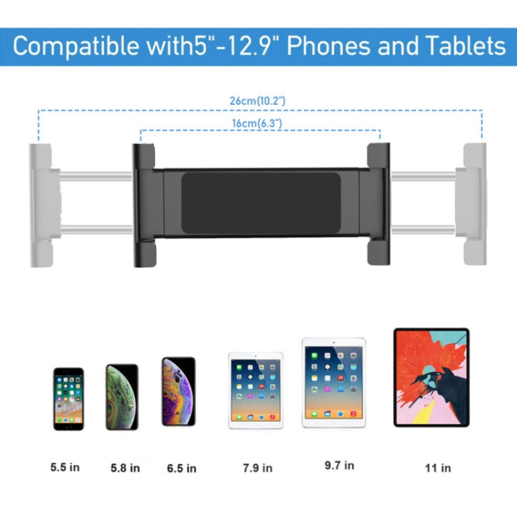 PB-45S Desktop Foldable Stand, For 5-12.9 Inch Mobile Phone/Tablet(Black)