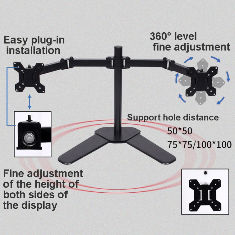 Desktop Lifting Monitor Stand Bracket Four Screen  Desk Base