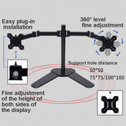 Desktop Lifting Monitor Stand Bracket Four Screen  Desk Base