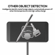 POLMXS C1 15W Car Anti-Skid Mats Wireless Charger With 1m USB Data Cable(Black)
