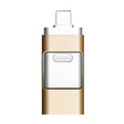256GB Type-C + 8 Pin + USB 3.0  3 In 1 OTG Metal USB Flash Drive(Gold) - U Disk & Card Reader by PMC TechLife | Online Shopping South Africa | PMC TechLife