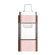 256GB Type-C + 8 Pin + USB 3.0  3 In 1 OTG Metal USB Flash Drive(Rose Gold) - U Disk & Card Reader by PMC TechLife | Online Shopping South Africa | PMC TechLife