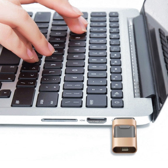 256GB Type-C + 8 Pin + USB 3.0  3 In 1 OTG Metal USB Flash Drive(Rose Gold)