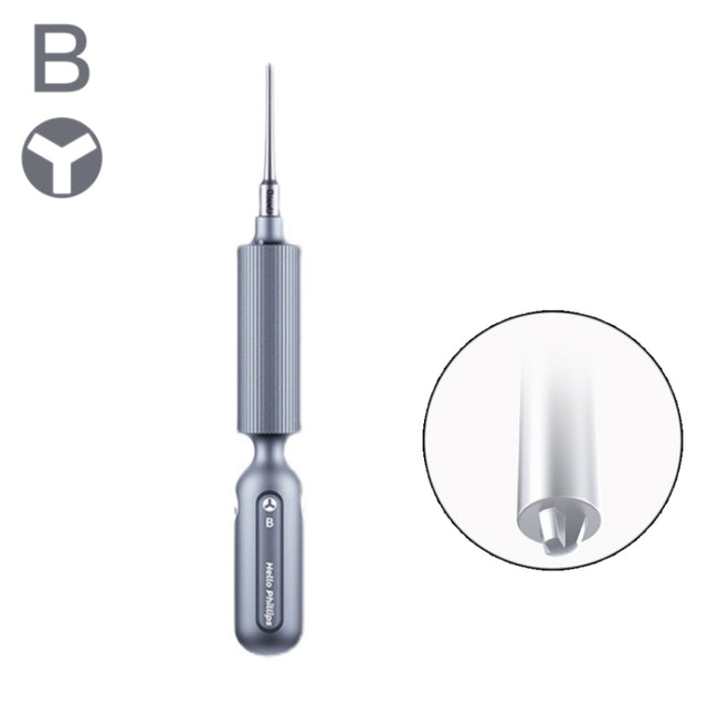 Qianli Super Tactile Grip-Type Precision Silent Dual-Bearing Screwdriver, Series: Type B Tri-point